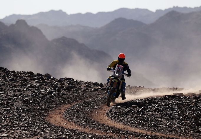 Milan Engel (KTM) na trati Rallye Dakar 2024