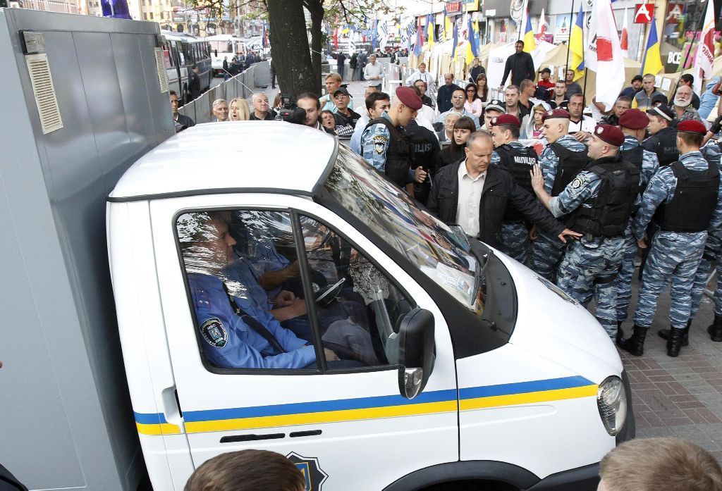 Protesty proti soudu s Tymošenkovou
