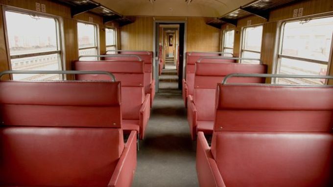 A typical scene - an entirely empty train heading to Poland