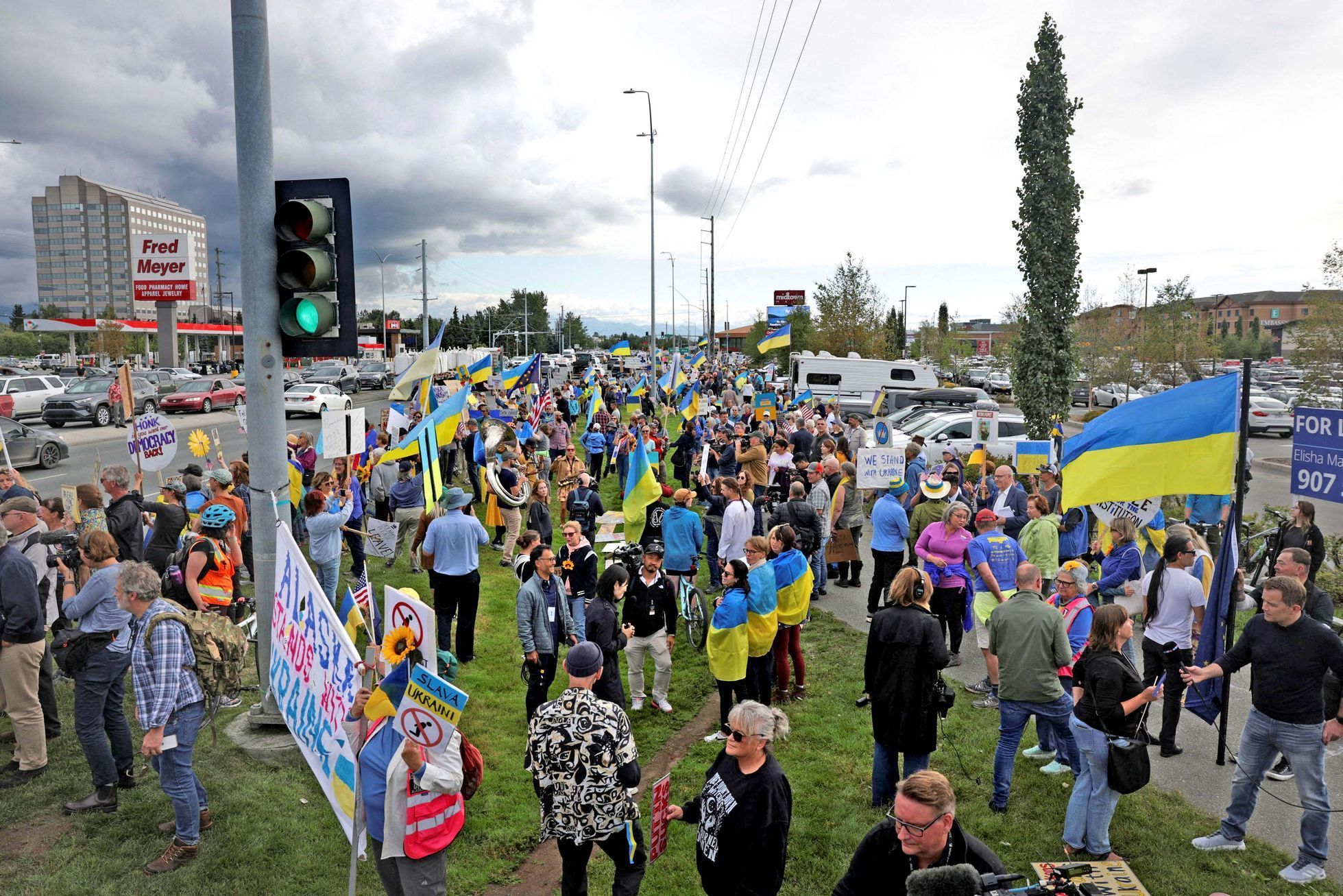 USA, Rusko, Ukrajina, Aljaška, Trump, Putin, summit, demonstrace