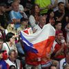 Čeští fanoušci ve čtvrtfinále MS 2024 Česko - USA