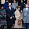 Na tradiční vánoční mši přišli také princ William a jeho manželka Kate