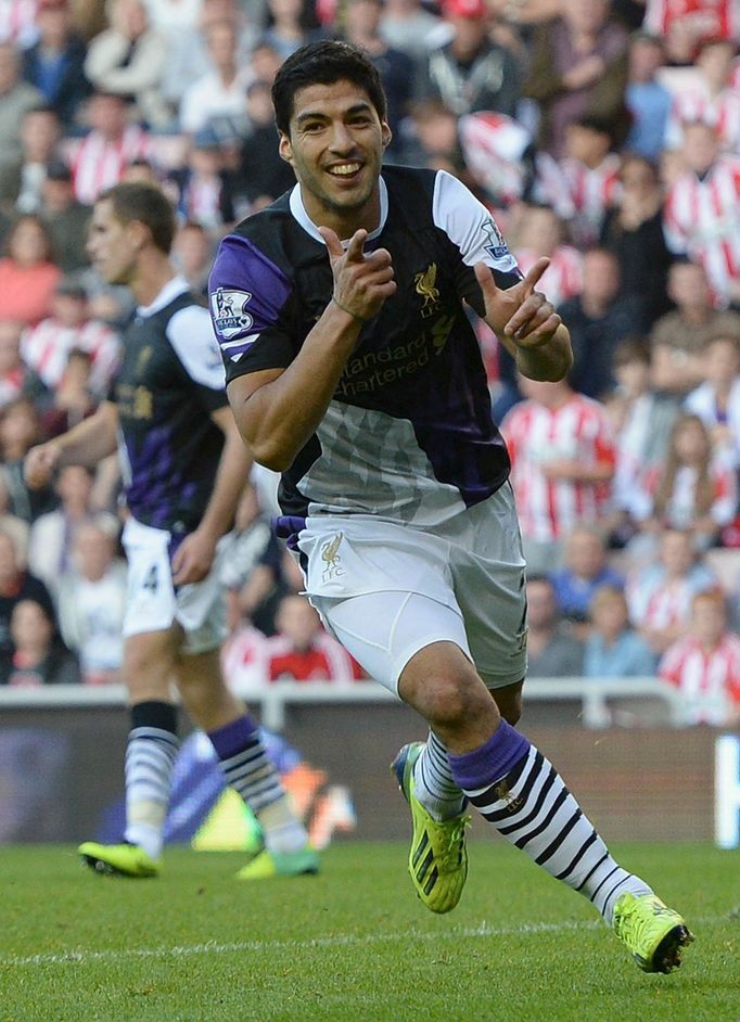 Luis Suárez se raduje z gólu v zápase proti Sunderlandu