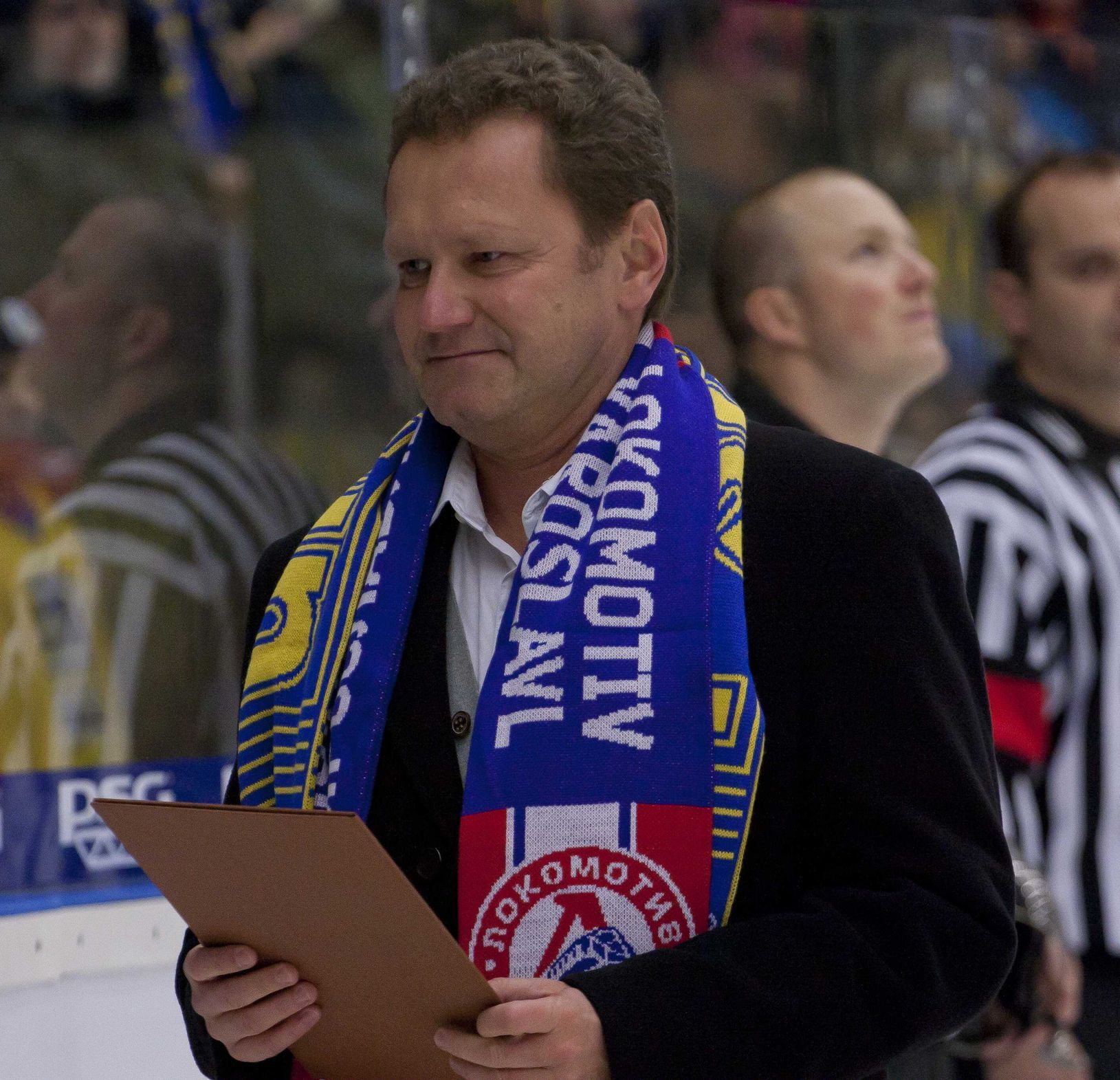 Hokejisté Zlína v benefičním utkání proti Jaroslavli v listopadu 2012.