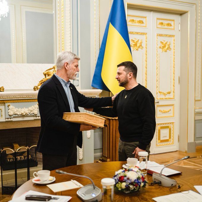 Petr Pavel a Volodymyr Zelenskyj v Kyjevě.