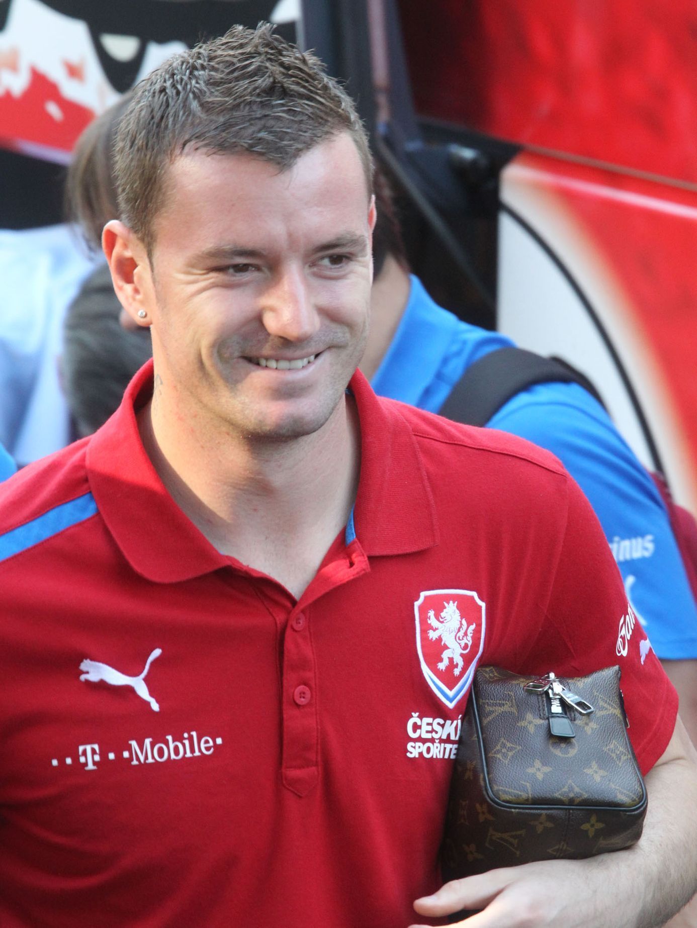 Český fotbalový reprezentant Jan Laštůvka během tréninku před přípravným utkáním s Finskem v sezóně 2011/12.