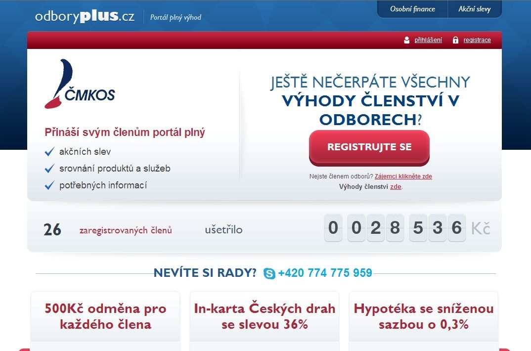 Odborářské slevy - portál Odboryplus.cz
