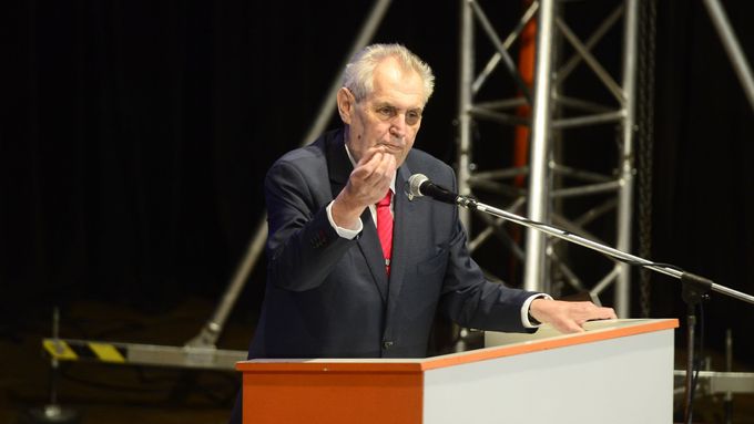 Prezident Miloš Zeman na sjezdu ČSSD.