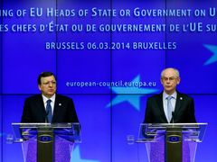 Šéf Evropské komise Barroso a předseda Evropské rady Van Rompuy 
