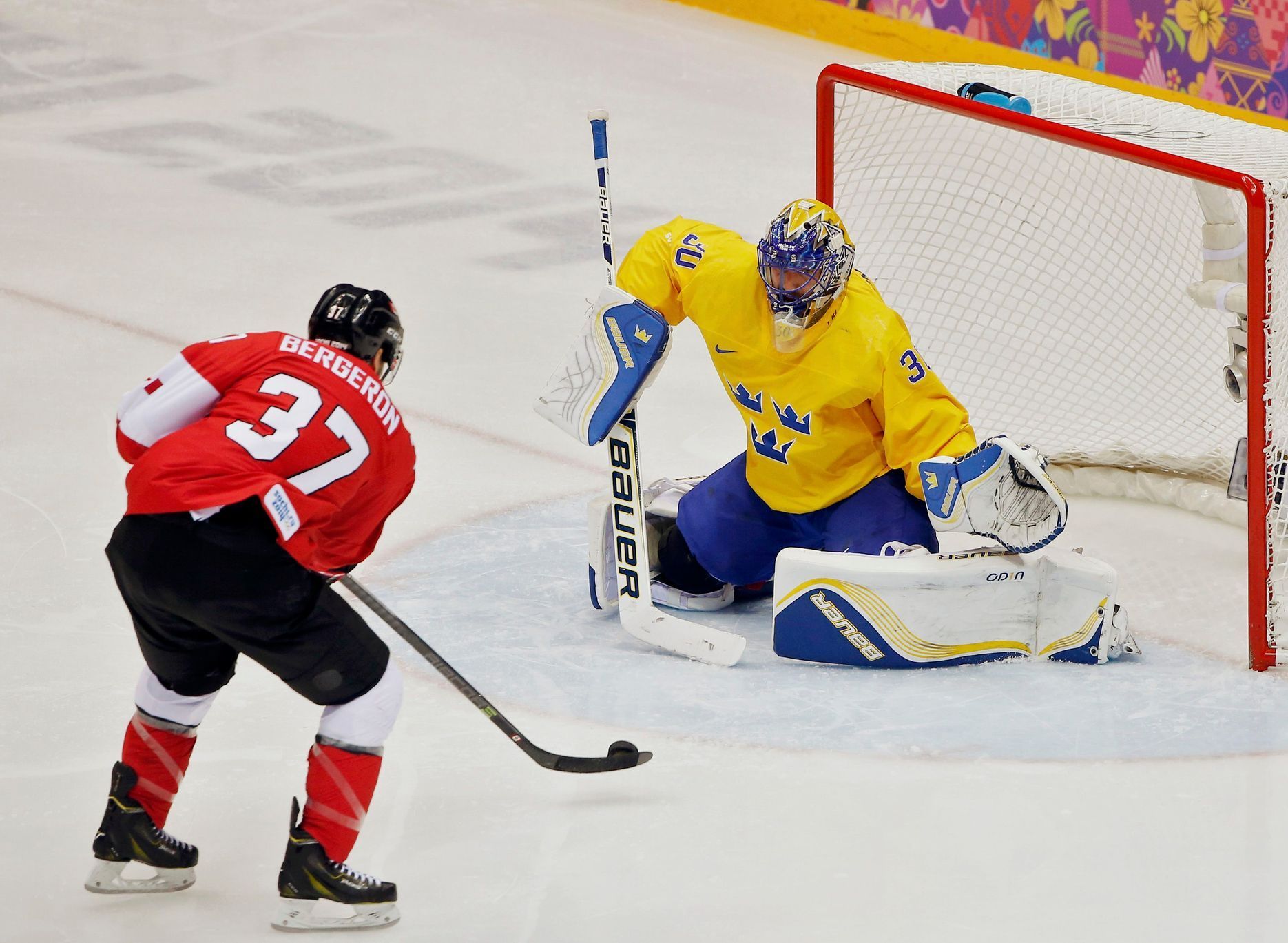 Kanada-Švédsko, finále: Patrice Bergeron - Henrik Lundqvist