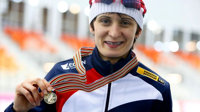 Rychlobruslařka Martin Sáblíková přidala na MS v Soči do své bohaté sbírky další zlatou medaili
