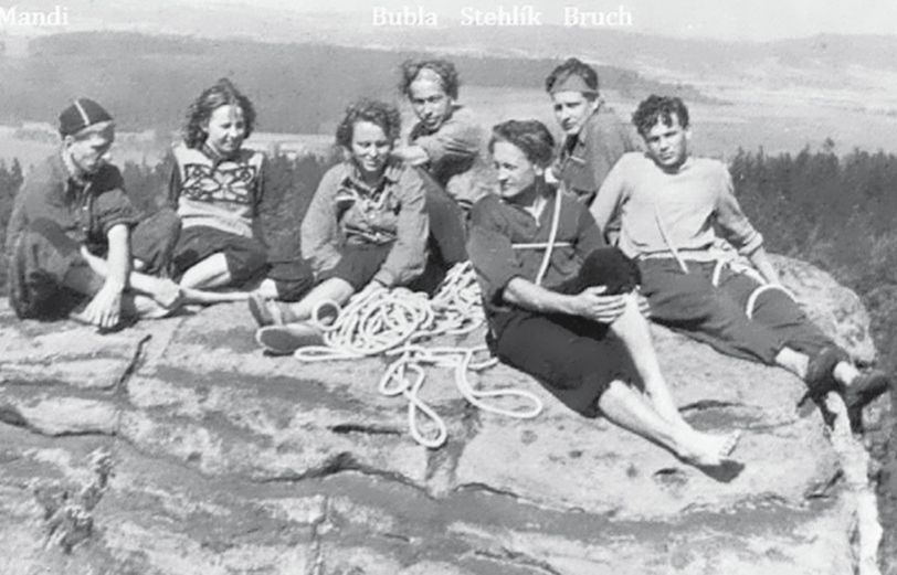 Tiské stěny - horolezci