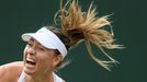 Maria Šarapovová v prvním kole Wimbledonu.