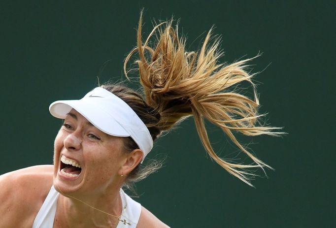 Maria Šarapovová v prvním kole Wimbledonu.