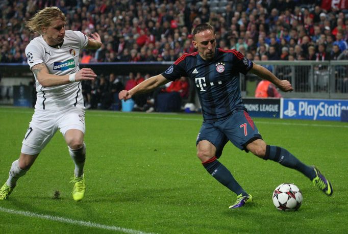 LM, Bayern Mnichov - Plzeň: Franck Ribéry - František Rajtoral