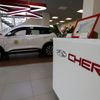 FILE PHOTO: Chery cars are on display for sale in Vladivostok