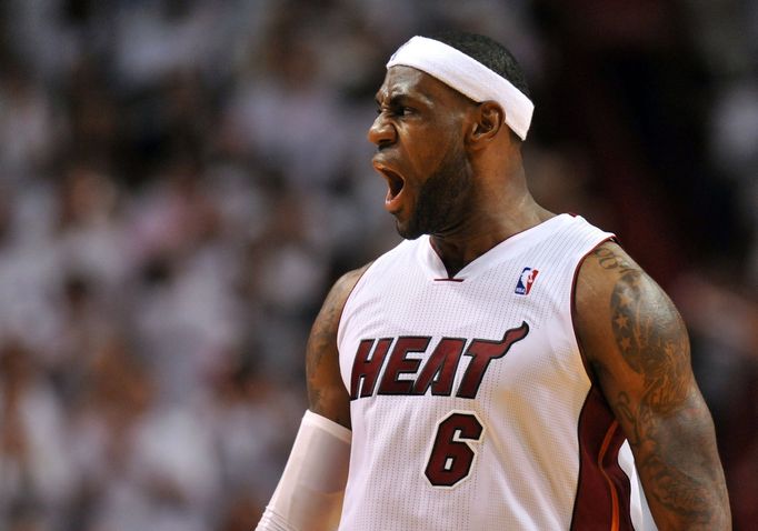 LeBron James z Miami v zápase s Brooklynem