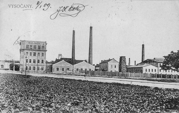 Kolbenova továrna ve Vysočanech. Rok cca 1920