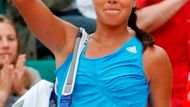 Smutná Ana Ivanovičová po vyřazení ve 4. kole Roland Garros.