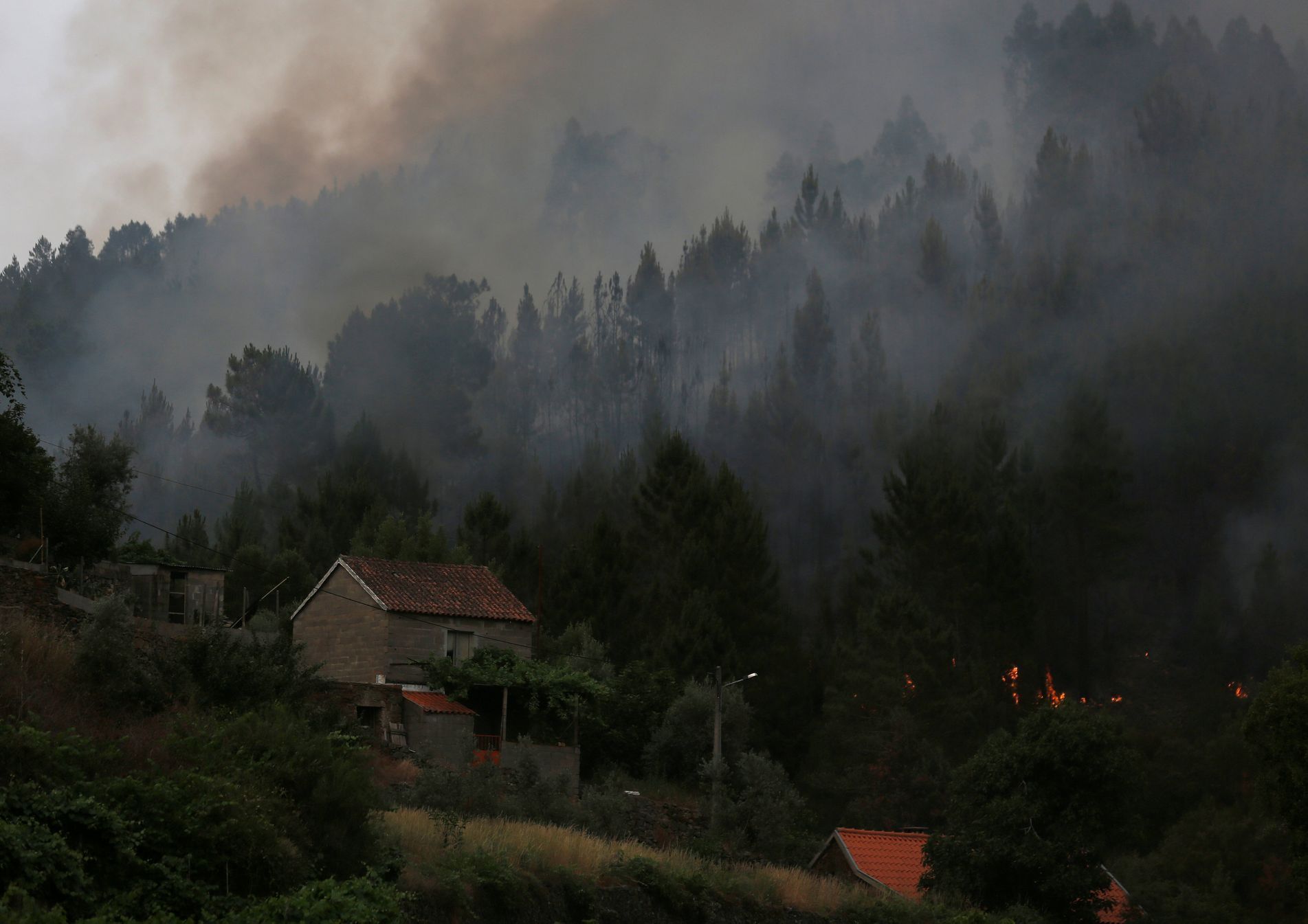 Požáry v Portugalsku, červen 2017