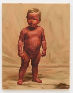 Michaël Borremans: Oheň ze slunce, 2017, olej na plátně, 82 x 65 cm