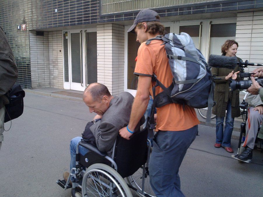 Zdeněk Tůma na invalidním vozíku