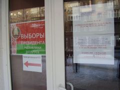 Volební místnost na jihovýchodě Běloruska.