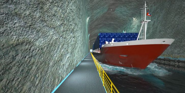 V Norsku staví tunel pro lodě