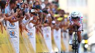 Tadej Pogačar v časovce v 5. etapě Tour de France 2025