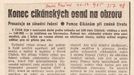 Článek v Rudém Právu ze dne 20. 12. 1965, který pojednával o možném konci romských osad.