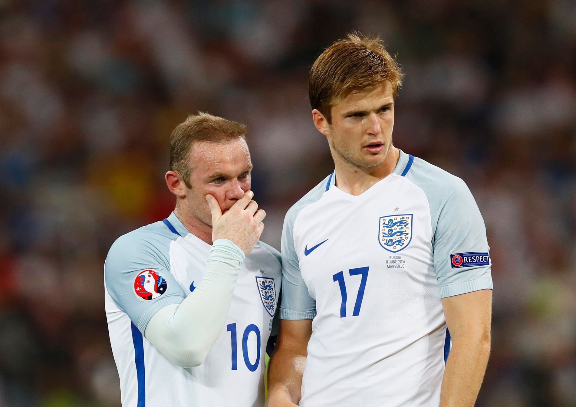 Euro 2016, Anglie-Rusko: Wayne Rooney a Eric Dier