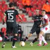 Tomáš Malínský v zápase Evropské ligy Slavia Praha - Bayer Leverkusen
