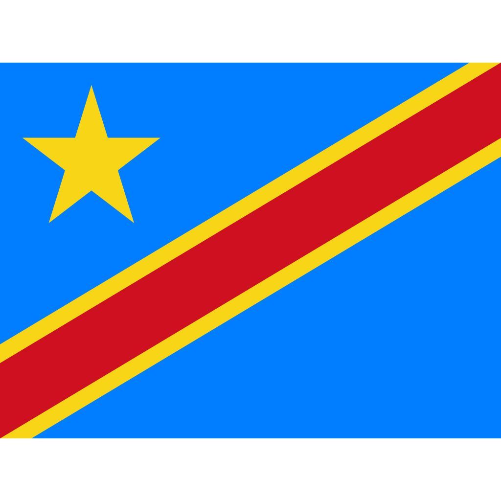 Vlajka - Demokratická republika Kongo