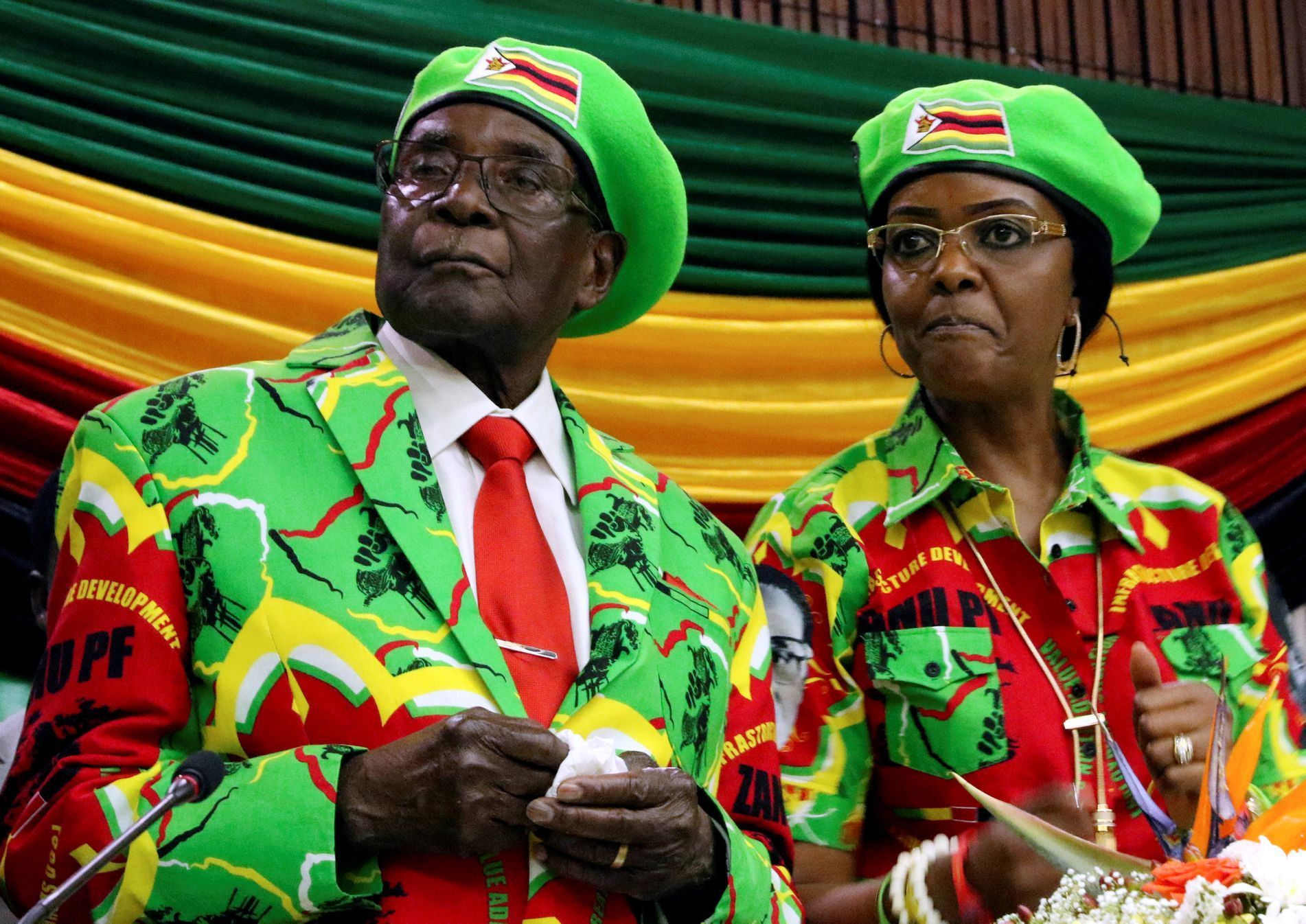 Robert Mugabe a jeho žena Grace.