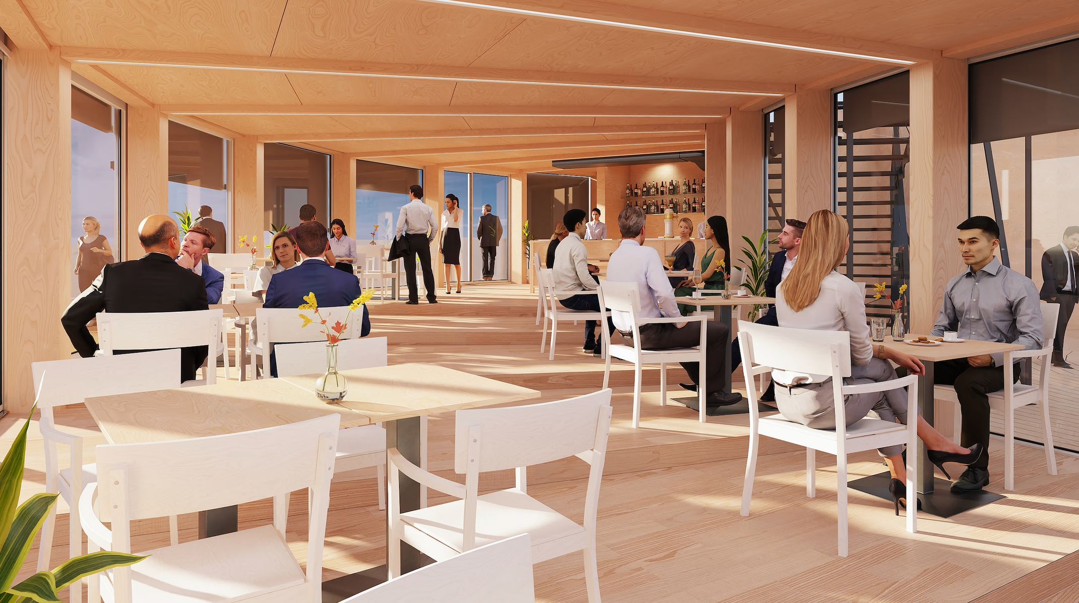 Vizualizace restaurace v pavilonu na EXPO v Ósace