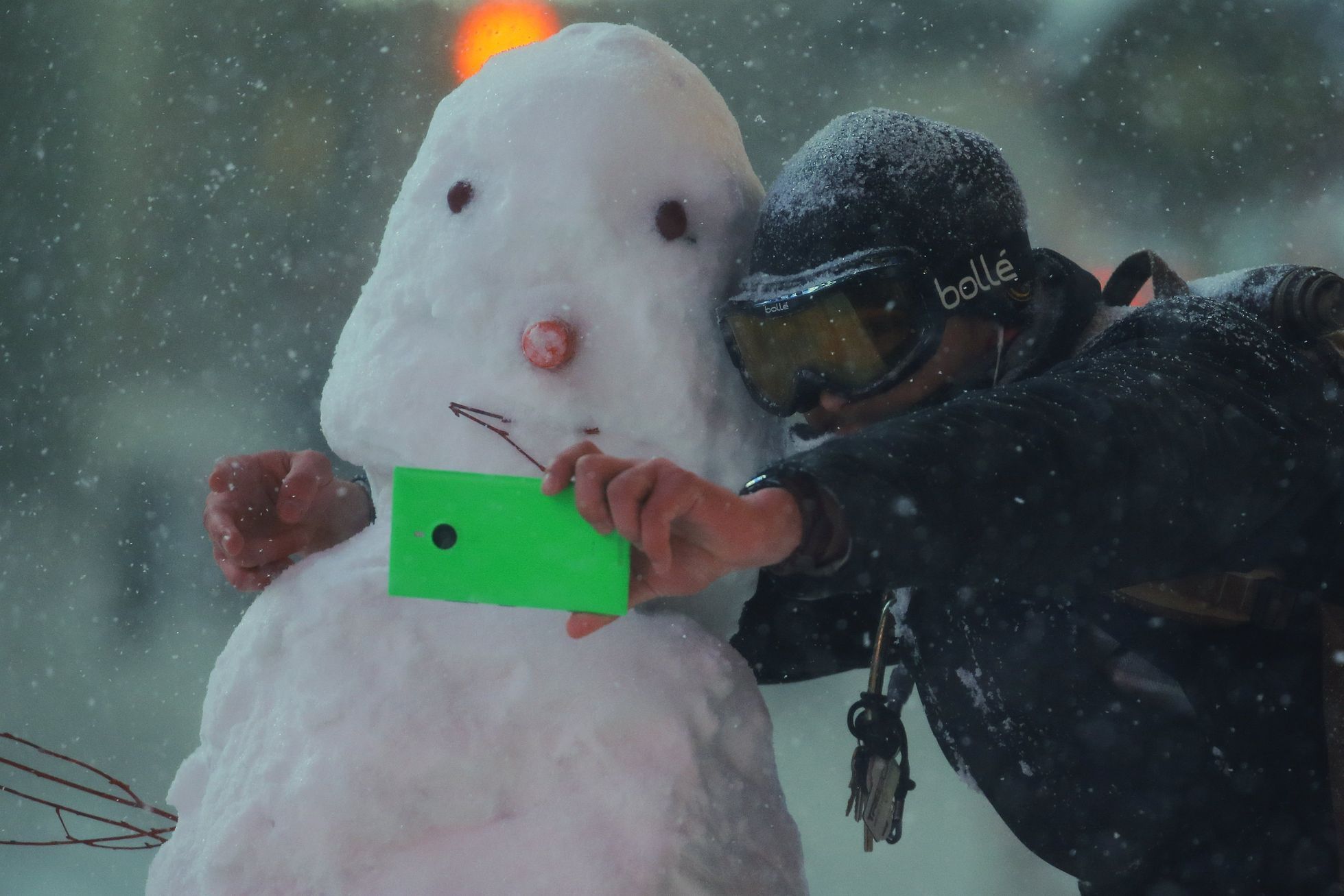 Sněhové selfie.