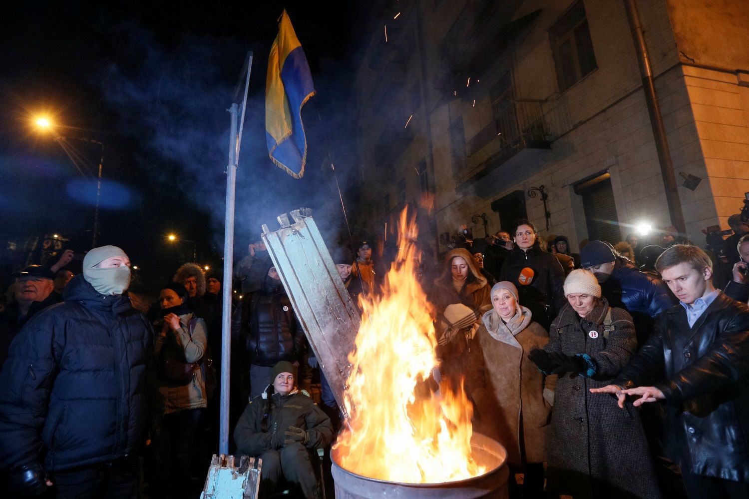 Saakašvili - příznivci opozičního předáka protestují proti jeho druhému zadržení (Kyjev).