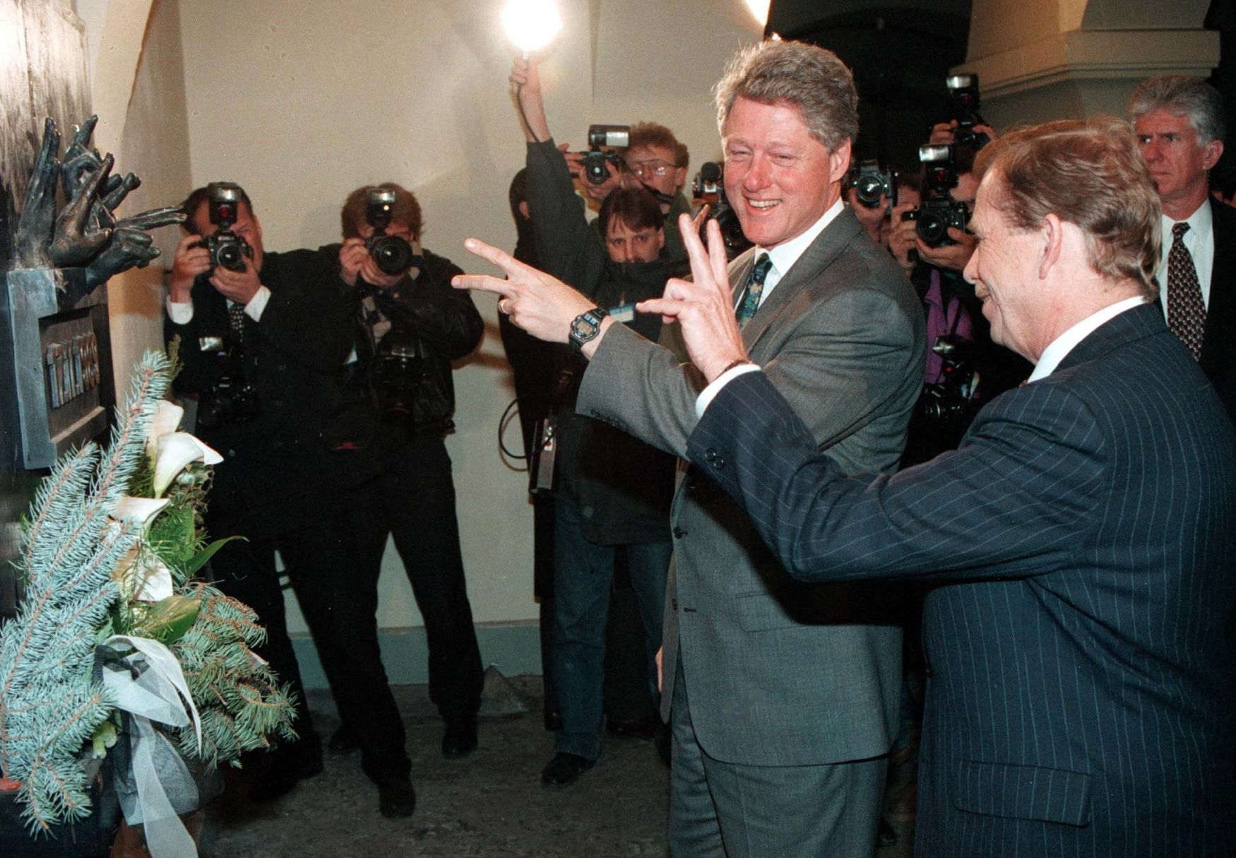 Clinton v Praze 1994