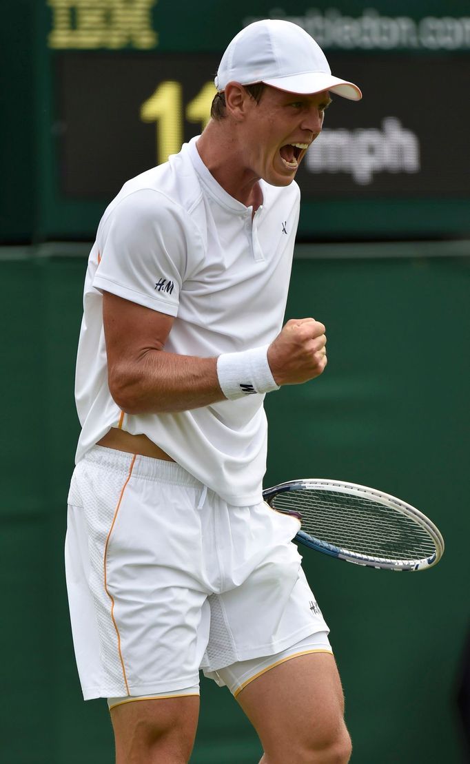 Tomáš Berdych v prvním kole Wimbledonu 2014