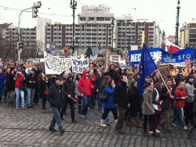 Týden neklidu - demonstrace v Praze