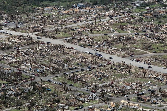 Aerial view of the Joplin tornado damage An aerial view of the extensive tornado damage to the city of Joplin, Missouri, is seen on Tuesday morning on May 24, 2011. (J.B. Forbes/St. Louis Post-Dispatch/MCT)