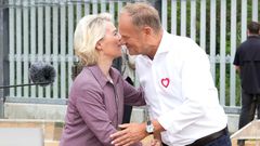 Polsko, Bělorusko, hranice, uprchlíci, Donald Tusk, migrace, migranti, Ursula von der Leyenová