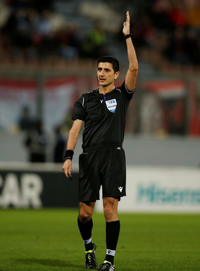 Soccer Football - Euro 2020 Qualifier - Group F - Malta v Norway - Ta' Qali National Stadium, Ta' Qali, Malta - November 18, 2019  Referee Aliyar Aghayev  REUTERS/Darrin