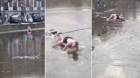 Fascinující pád bruslaře v Amsterdamu obletěl svět. Premiér vydal varování