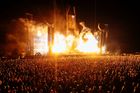 Snímek ze sobotního koncertu Rammstein v Praze.