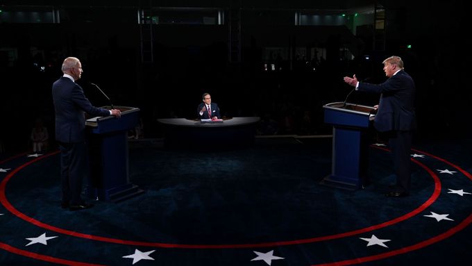 První debata před prezidentskými volbami v USA mezi Donaldem Trumpem a Joe Bidenem.