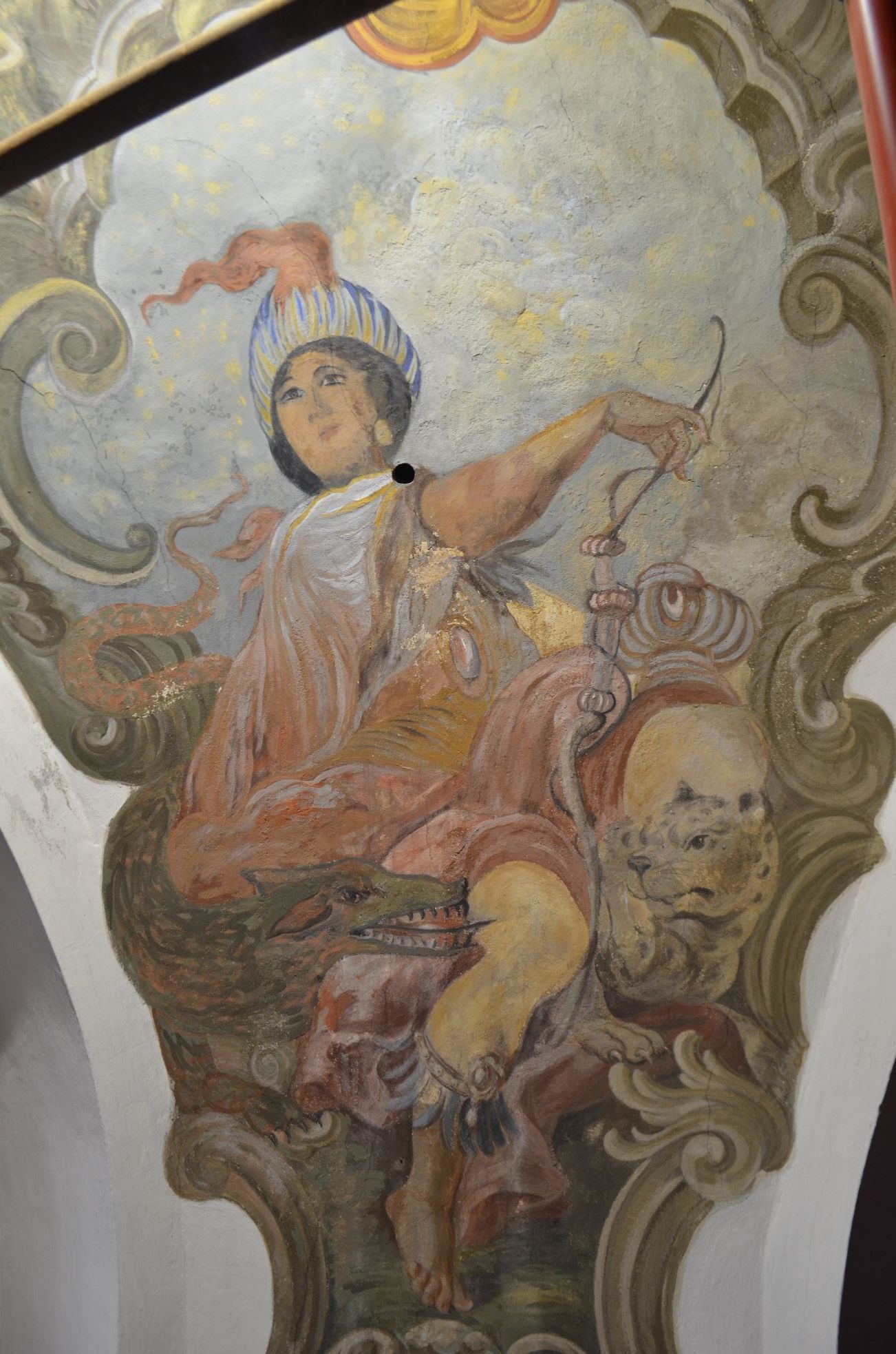 Domažlice, kostel Narození Panny Marie, restaurace, restaurování, freska