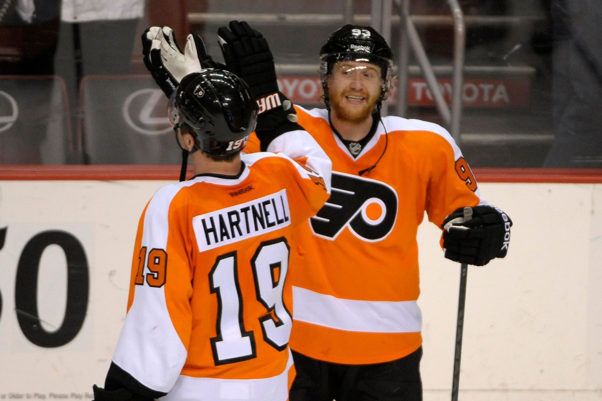 NHL: Washington Capitals vs Philadelphia Flyers (Voráček a Hartnell)