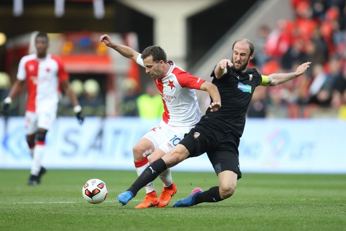 EPL, Slavia-Plzeň: Josef Hušbauer - Roman Hubník