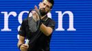 Novak Djokovič v utkání 3. kola US Open 2025
